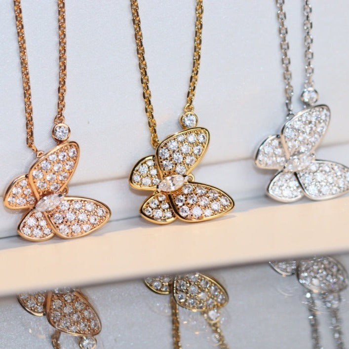 [Lucky Star]BUTTERFLY DIAMOND NECKLACE