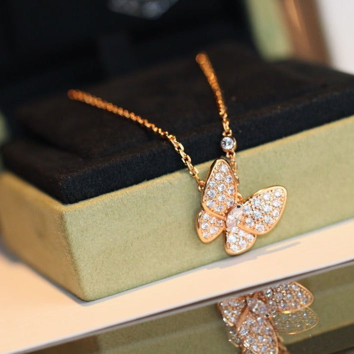 [Lucky Star]BUTTERFLY DIAMOND NECKLACE