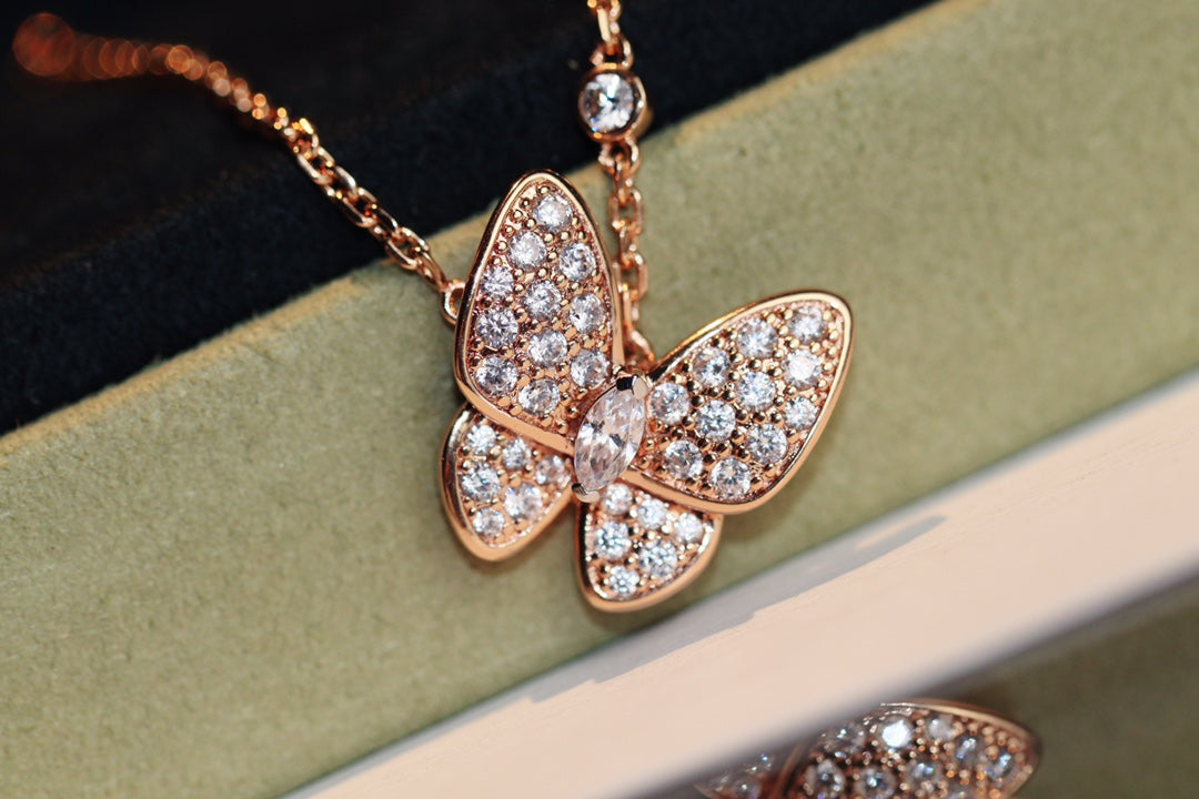 [Lucky Star]BUTTERFLY DIAMOND NECKLACE