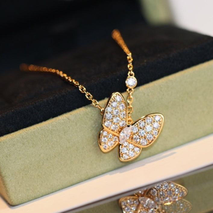 [Lucky Star]BUTTERFLY DIAMOND NECKLACE
