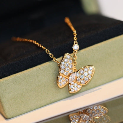 [Lucky Star]BUTTERFLY DIAMOND NECKLACE