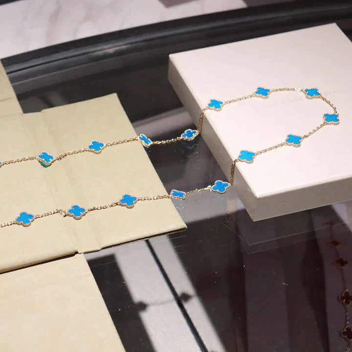 [Lucky Star]CLOVER 20 MOTIFS TURQUOISE GOLD