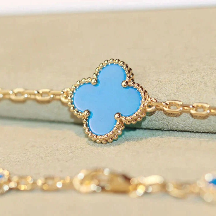 [Lucky Star]CLOVER 20 MOTIFS TURQUOISE GOLD
