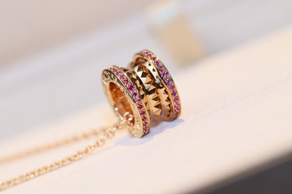 [Lucky Star]ZERO 1 ROCK PINK GOLD PINK DIAMOND NECKLACE