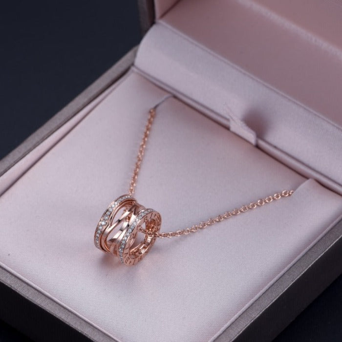 [Lucky Star]ZERO 1 PINK GOLD DIAMOND OPEN NECKLACE