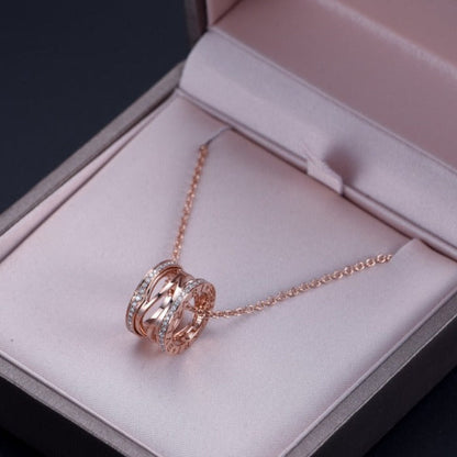 [Lucky Star]ZERO 1 PINK GOLD DIAMOND OPEN NECKLACE