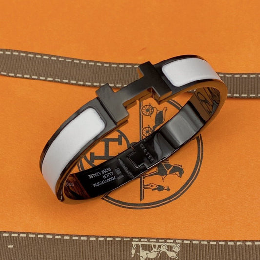 [Lucky Star]H BRACELET 12MM BLACK WHITE CERAMIC