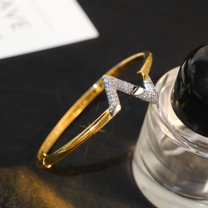 [Lucky Star]VOLTE UPSITE DOWN GOLD DIAMOND BRACELET
