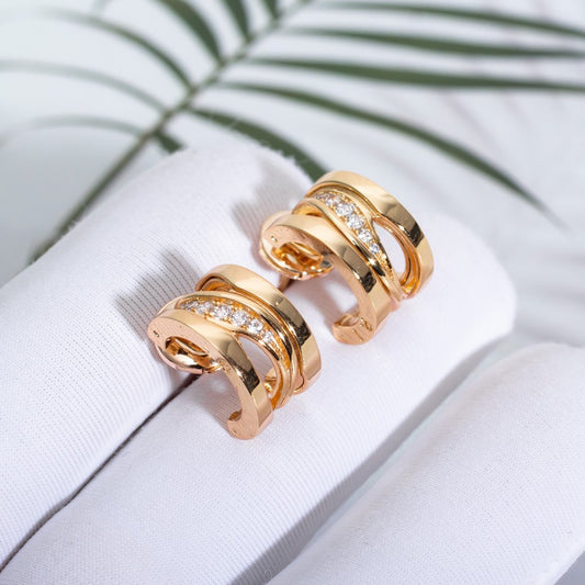[Lucky Star]ZERO 1 PINK GOLD DIAMONDS EARRINGS
