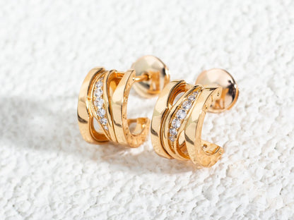 [Lucky Star]ZERO 1 PINK GOLD DIAMONDS EARRINGS