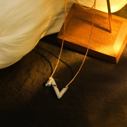 [Lucky Star]VOLT SILVER DIAMOND PEDANT NECKLACE