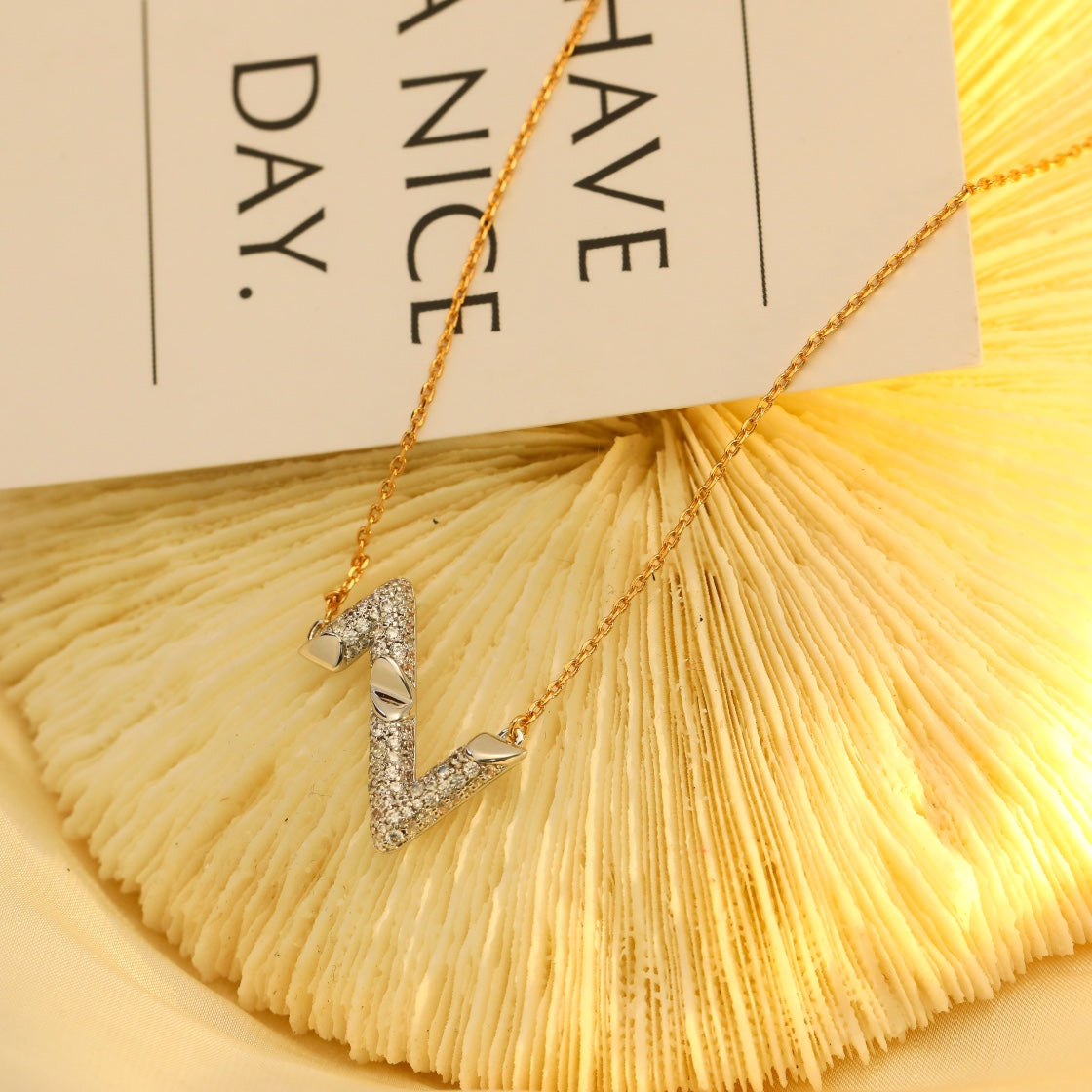 [Lucky Star]VOLT SILVER DIAMOND PEDANT NECKLACE