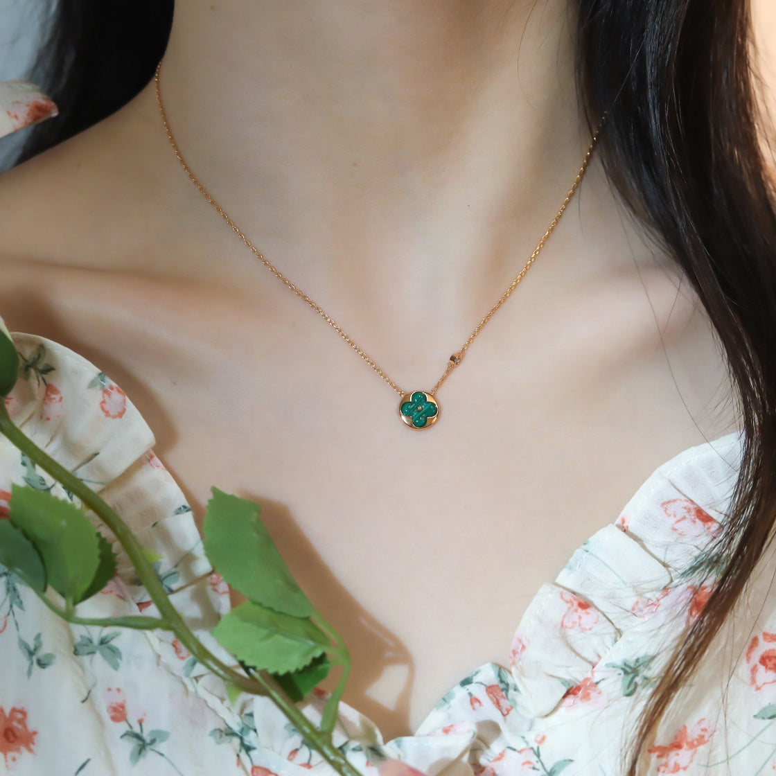 [Lucky Star]SUN PEDANT PINK GOLD 1 DIAMOND NECKLACE