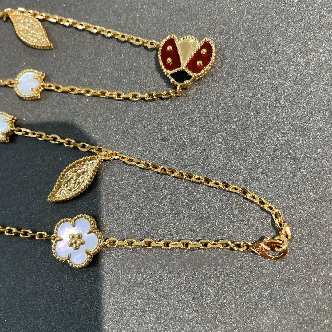 [Lucky Star]LUCKY SPRING 15 MOTIFS GOLD NECKLACE