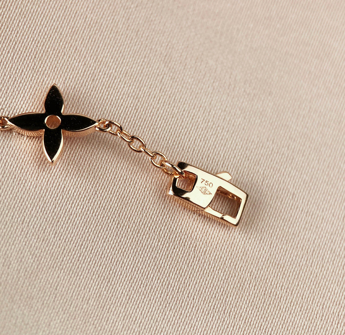 [Lucky Star]STAR AND SUN 7 MOTIFS GOLD BRACELET