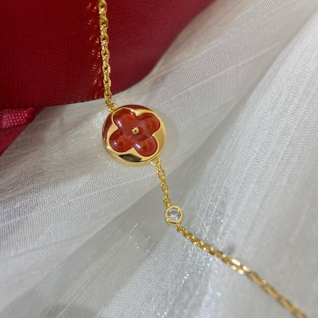 [Lucky Star]SUN PEDANT CARNELIAN BRACELET