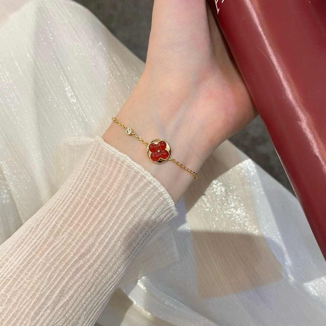 [Lucky Star]SUN PEDANT CARNELIAN BRACELET