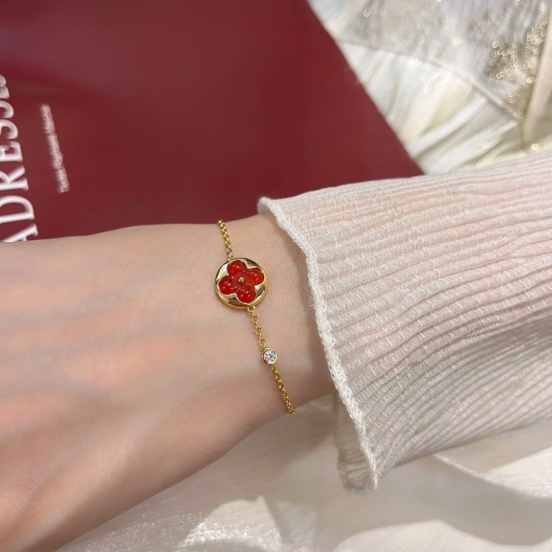 [Lucky Star]SUN PEDANT CARNELIAN BRACELET