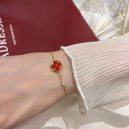 [Lucky Star]SUN PEDANT CARNELIAN BRACELET