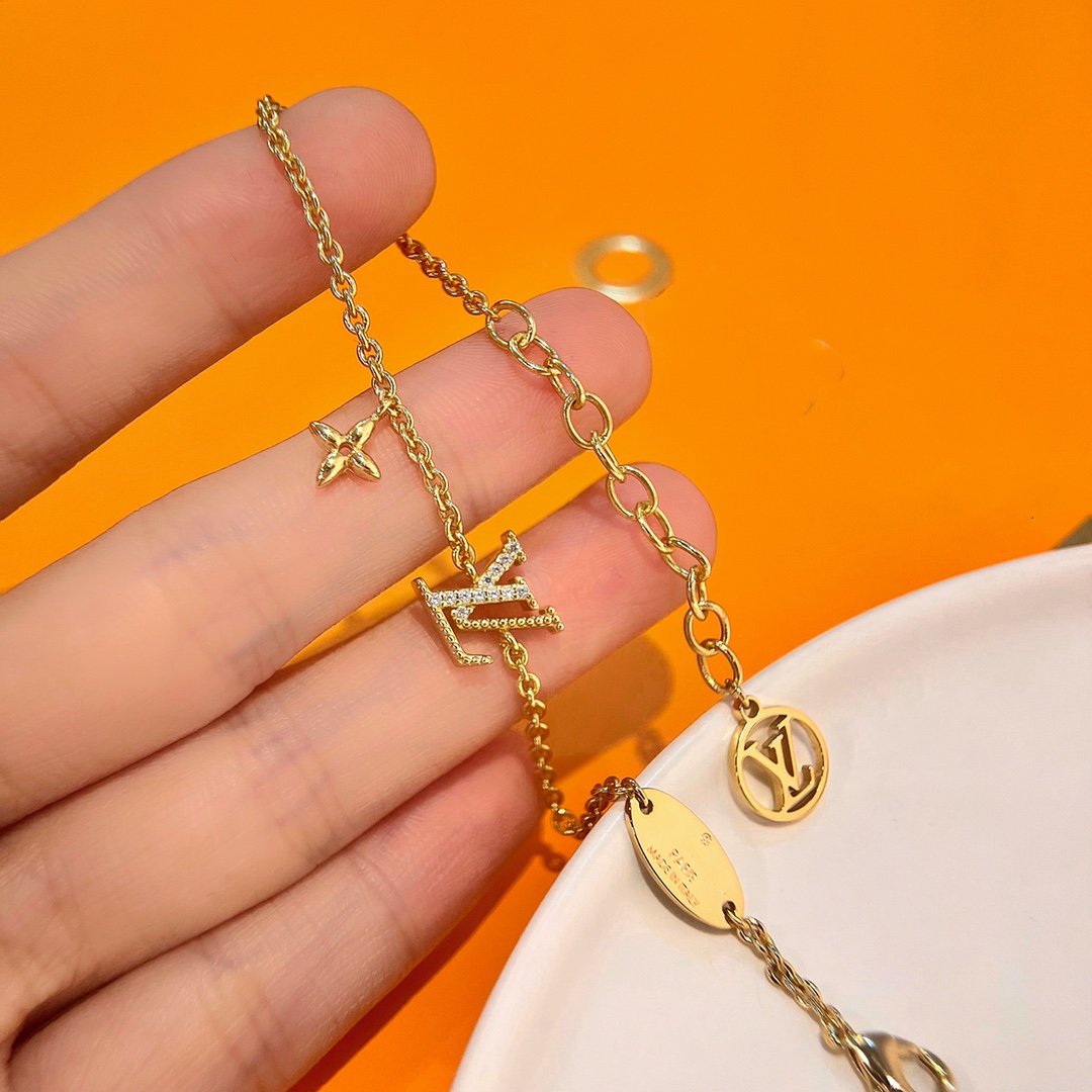 [Lucky Star]LOGO STAR MOTIF GOLD BRACELET