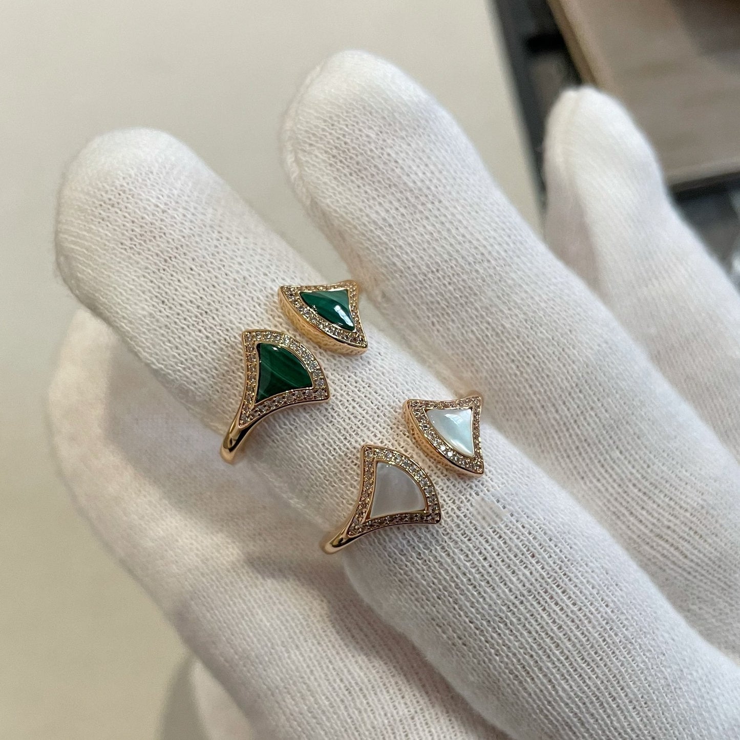 [Lucky Star]DREAM MOP DIAMOND OPEN RING