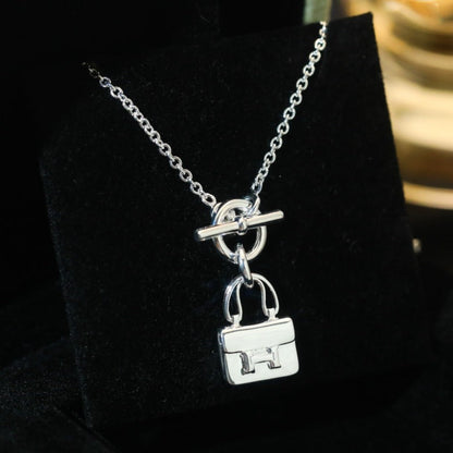 [Lucky Star]POP H PEDANT SILVER NECKLACE