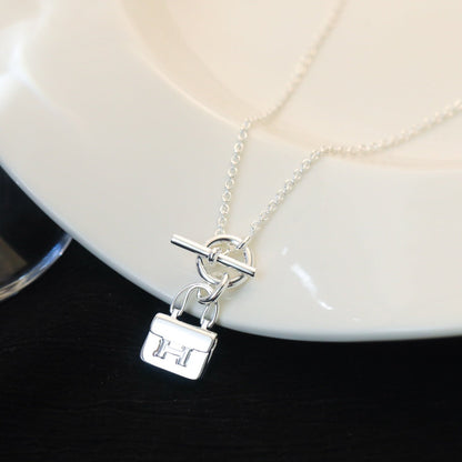 [Lucky Star]POP H PEDANT SILVER NECKLACE
