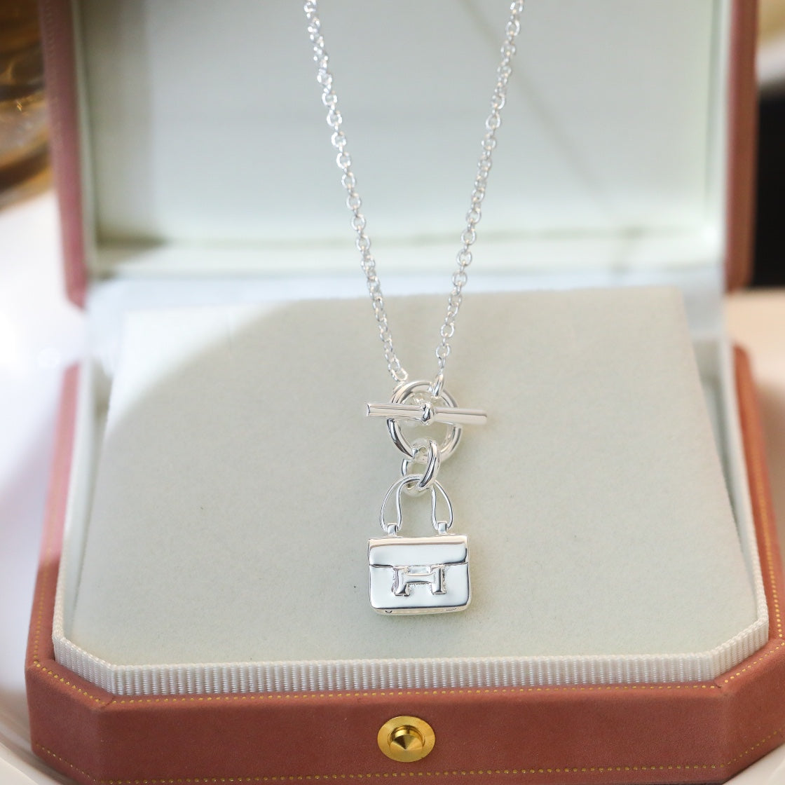 [Lucky Star]POP H PEDANT SILVER NECKLACE