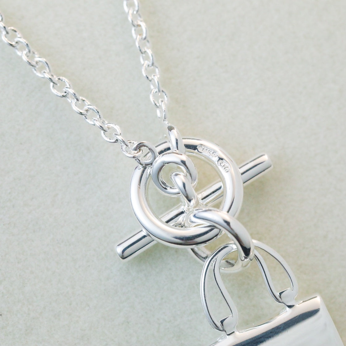 [Lucky Star]POP H PEDANT SILVER NECKLACE