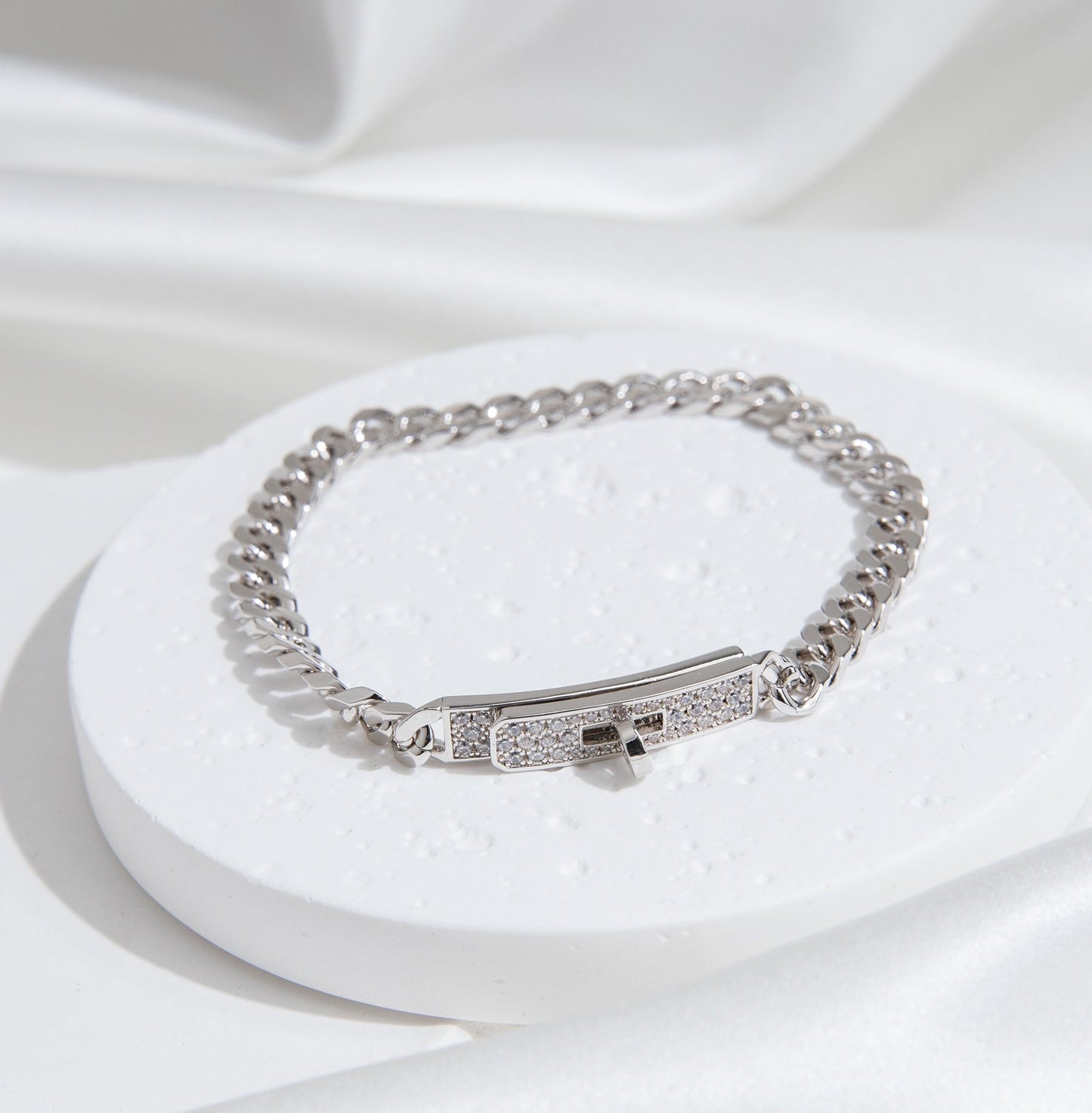 [Lucky Star]KELLY CHAIN SILVER DIAMOND BRACELET