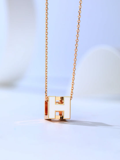 [Lucky Star]H CAGE PINK GOLD NECKLACE