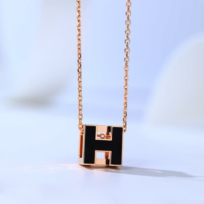 [Lucky Star]H CAGE PINK GOLD NECKLACE