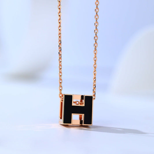 [Lucky Star]H CAGE PINK GOLD NECKLACE