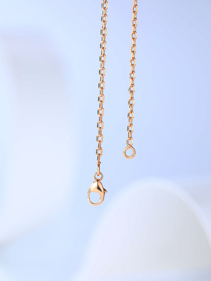 [Lucky Star]H CAGE PINK GOLD NECKLACE