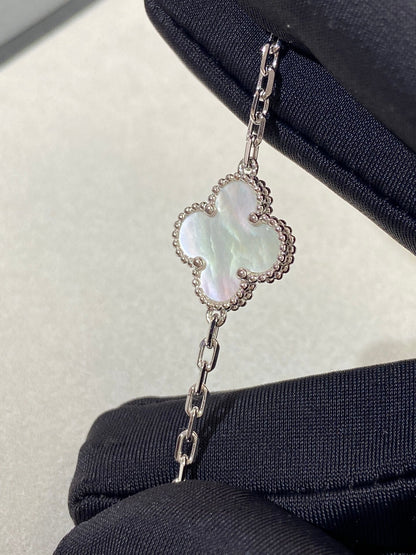 [Lucky Star]CLOVER SILVER MOP 5 MOTIF BRACELET