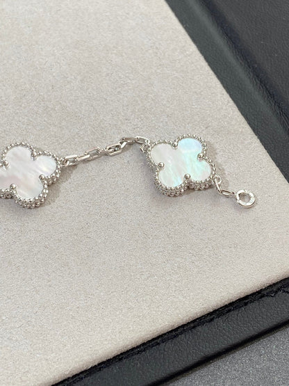 [Lucky Star]CLOVER SILVER MOP 5 MOTIF BRACELET