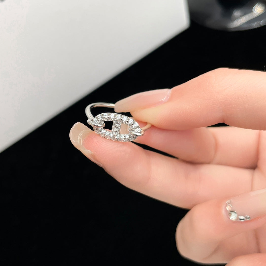 [Lucky Star]RONDE SMALL SILVER DIAMOND RING