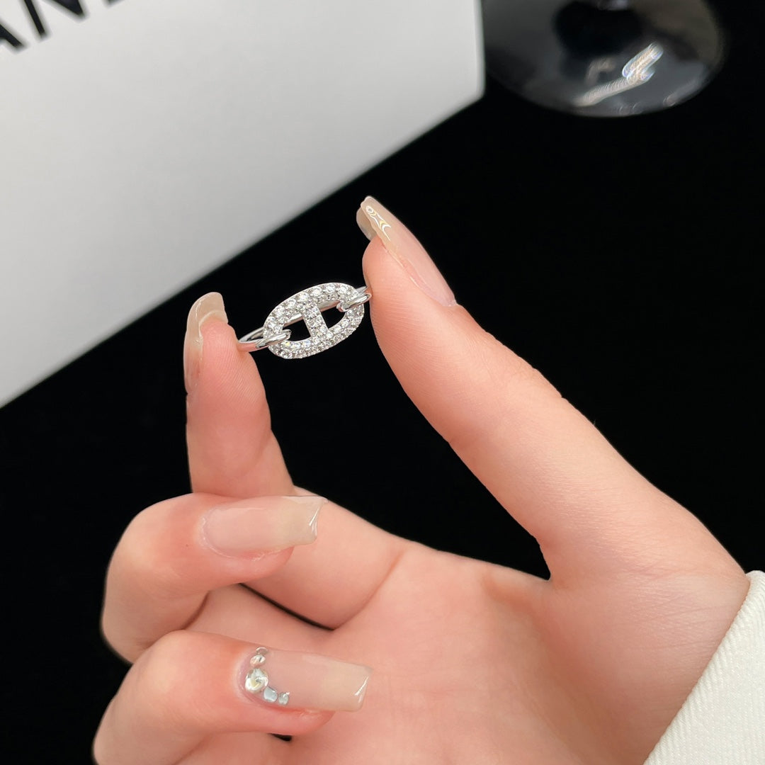 [Lucky Star]RONDE SMALL SILVER DIAMOND RING
