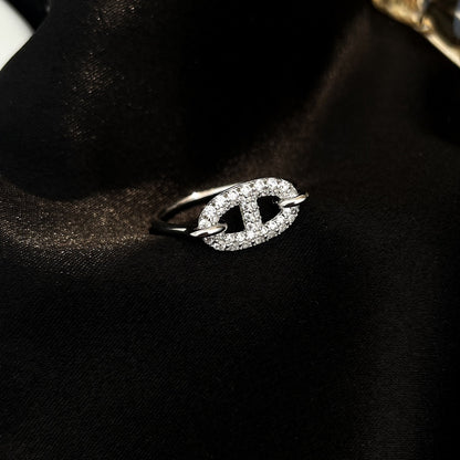 [Lucky Star]RONDE SMALL SILVER DIAMOND RING