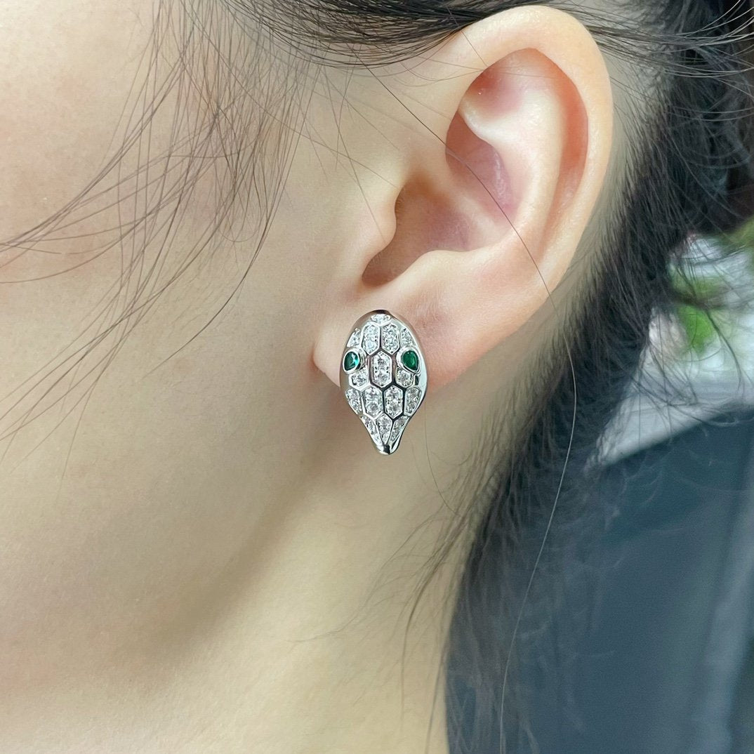 [Lucky Star]SERPENT DIAMOND STUD EARRINGS