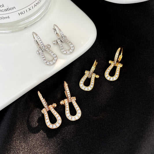 [Lucky Star]FORCE 10 FULL DIAMOND DROP EARRINGS MEDIUM MODEL