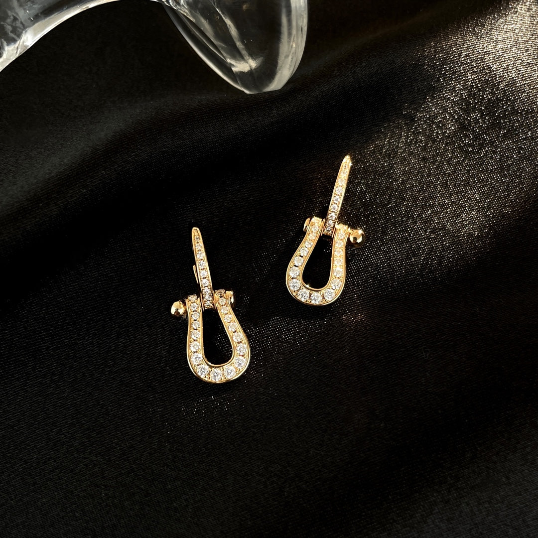 [Lucky Star]FORCE 10 FULL DIAMOND DROP EARRINGS MEDIUM MODEL