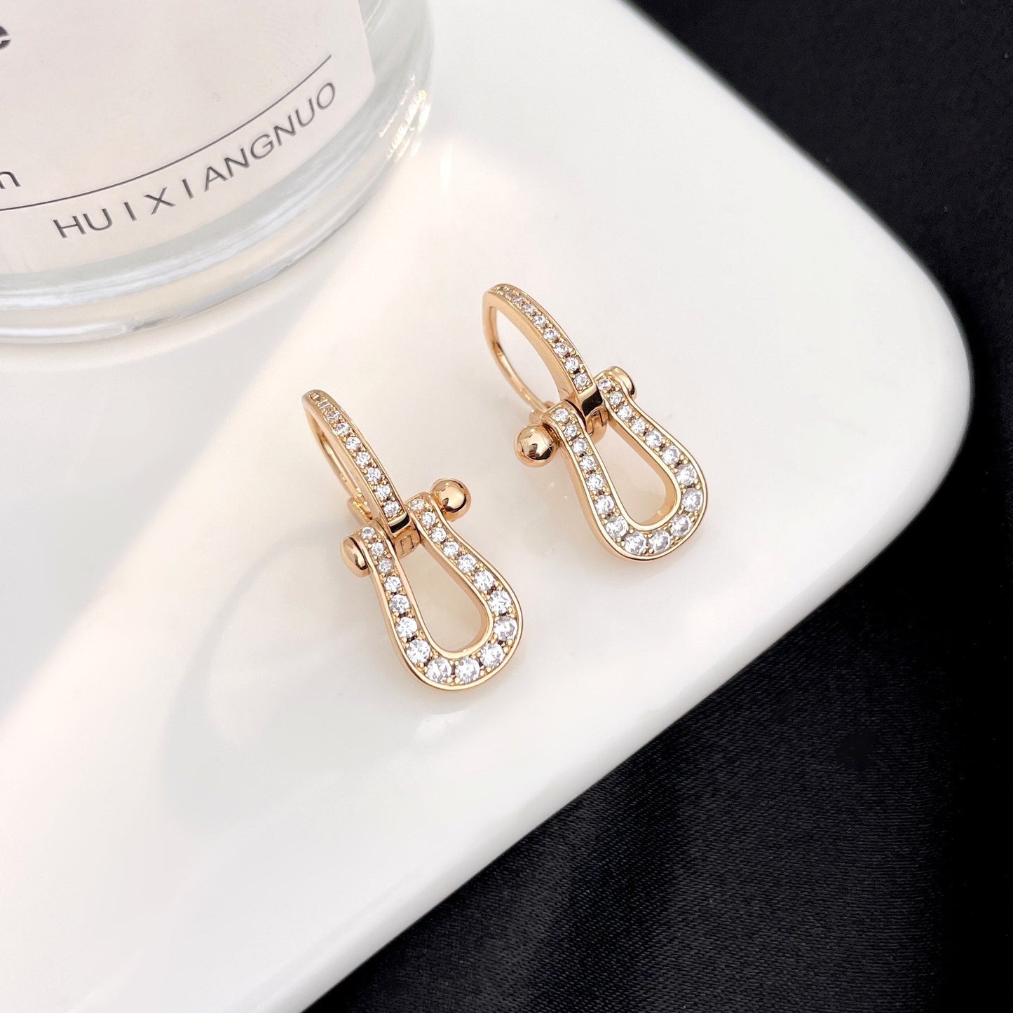 [Lucky Star]FORCE 10 FULL DIAMOND DROP EARRINGS MEDIUM MODEL