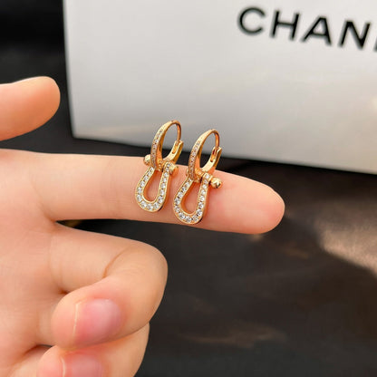 [Lucky Star]FORCE 10 FULL DIAMOND DROP EARRINGS MEDIUM MODEL
