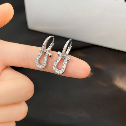 [Lucky Star]FORCE 10 FULL DIAMOND DROP EARRINGS MEDIUM MODEL