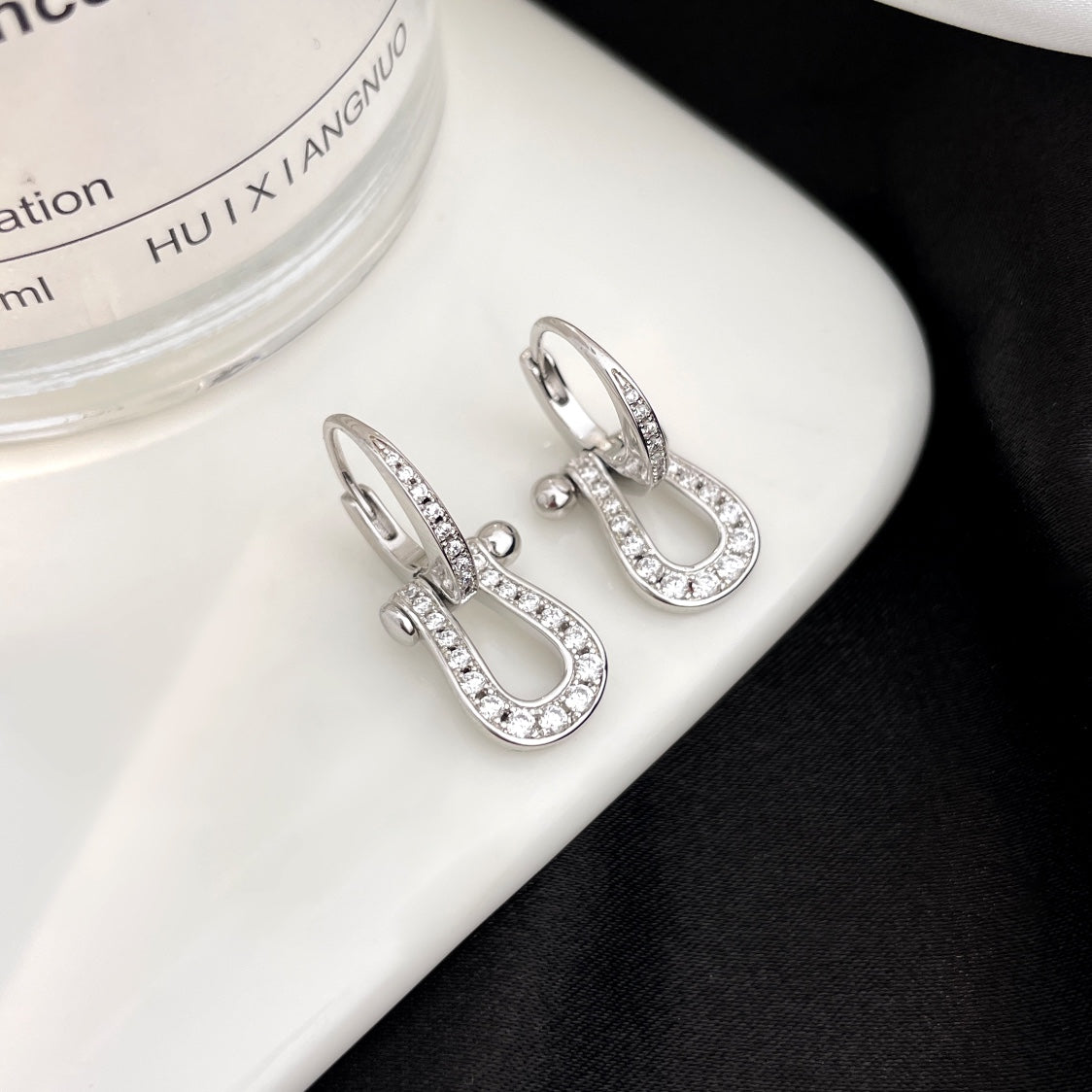 [Lucky Star]FORCE 10 FULL DIAMOND DROP EARRINGS MEDIUM MODEL