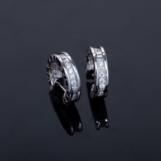 [Lucky Star]ZERO 1 MINI SILVER DIAMOND EARRINGS