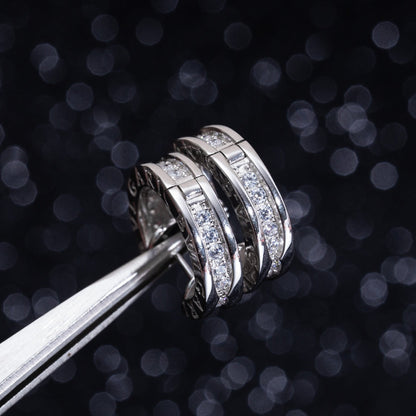 [Lucky Star]ZERO 1 MINI SILVER DIAMOND EARRINGS