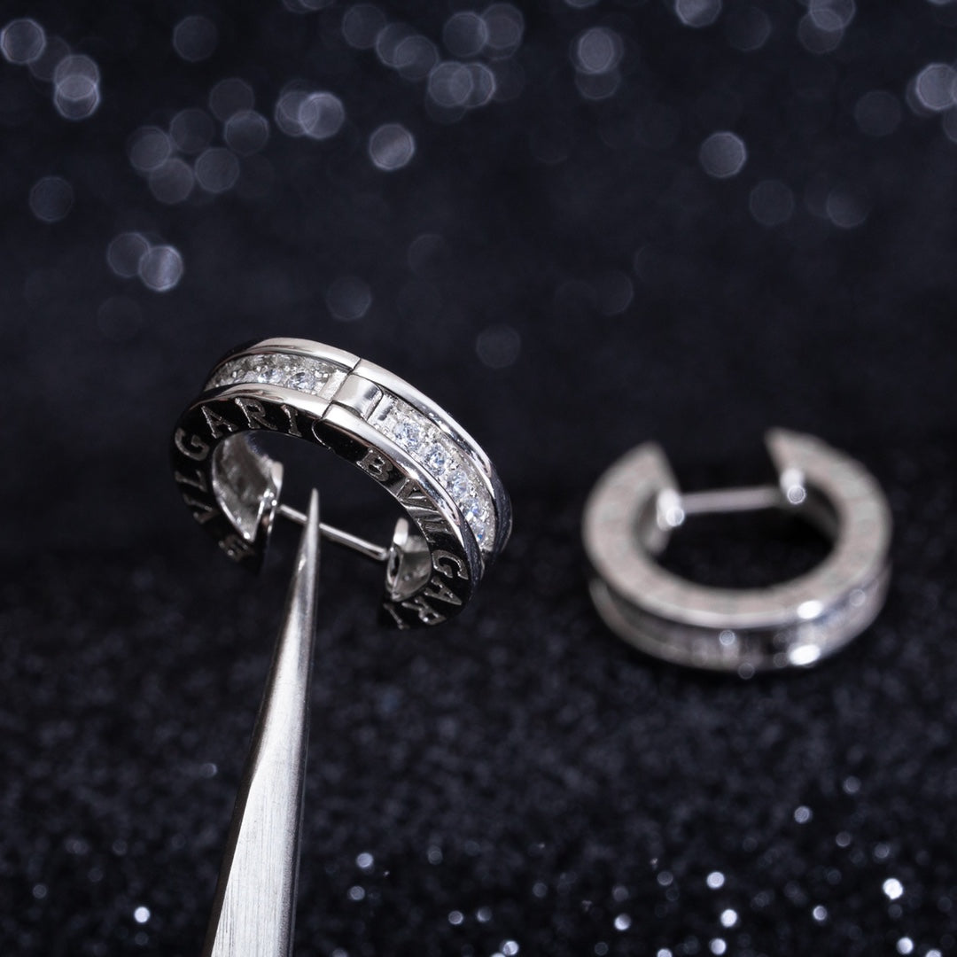 [Lucky Star]ZERO 1 MINI SILVER DIAMOND EARRINGS