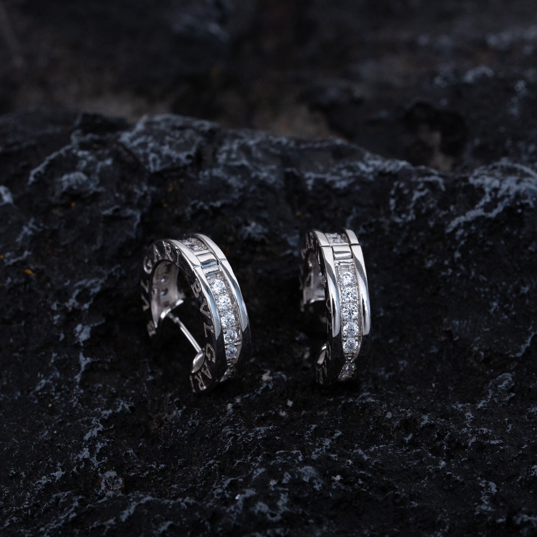 [Lucky Star]ZERO 1 MINI SILVER DIAMOND EARRINGS